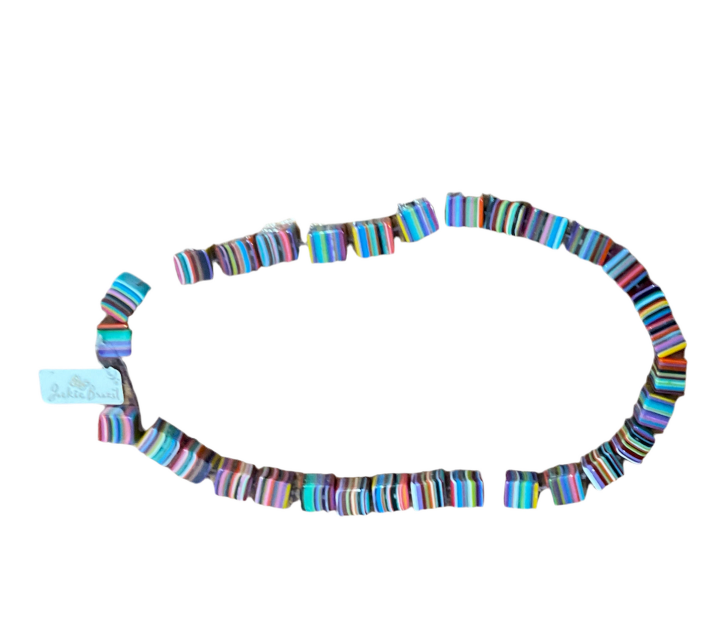 Jackie Brazil - Liquorice All Sorts Square Resin Necklace - Multi