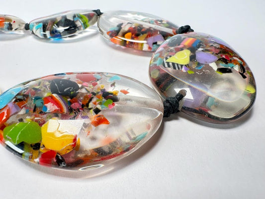 Jackie Brazil - Long Flat Riverstones 65cm Necklace - Cascade