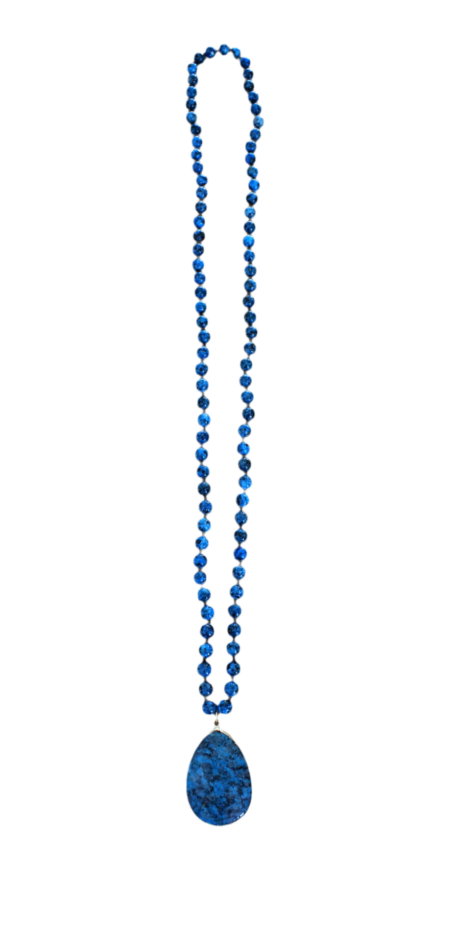 Baobab Collections - Semi-Precious Beaded Necklace - Jasper (Teal)