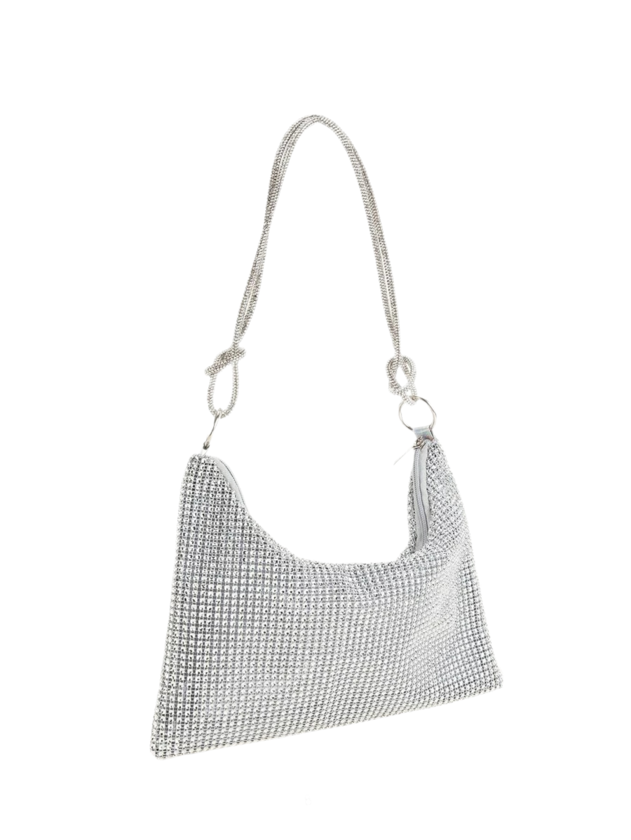 Jodi Maree Accessories - Diamanté Style Handbag - Silver