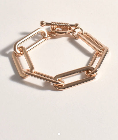 Adorne - Asha Metal Link Bracelet - Gold