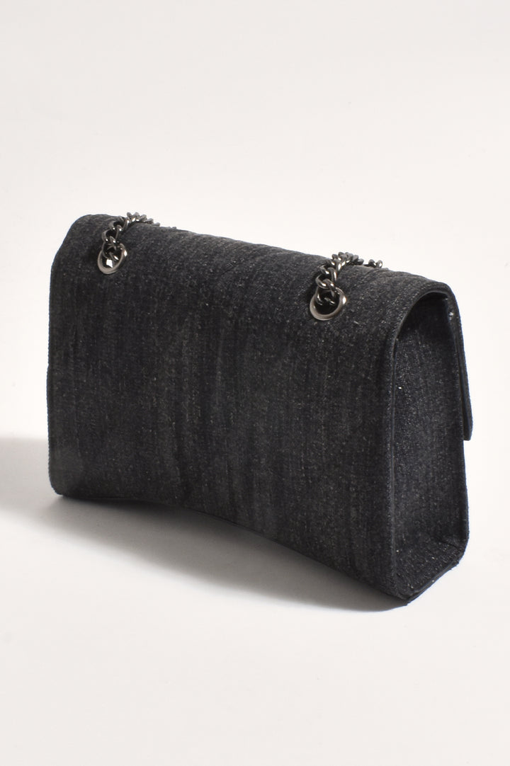 Adorne - Stella Denim Angled Handbag - Denim
