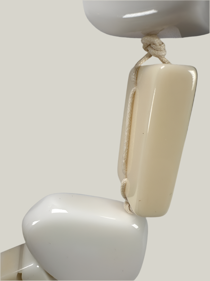 Jackie Brazil - Indiana Cream Mix Multi Bead Medium Resin 70cm Necklace