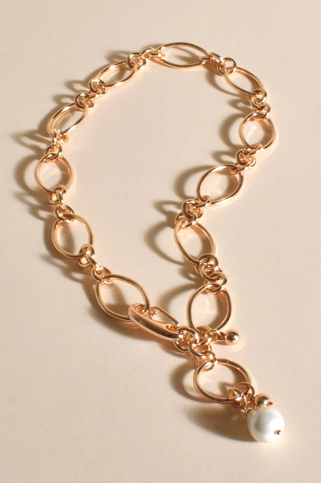 Adorne - Jenkins Pearl Ball Drop Necklace - Gold