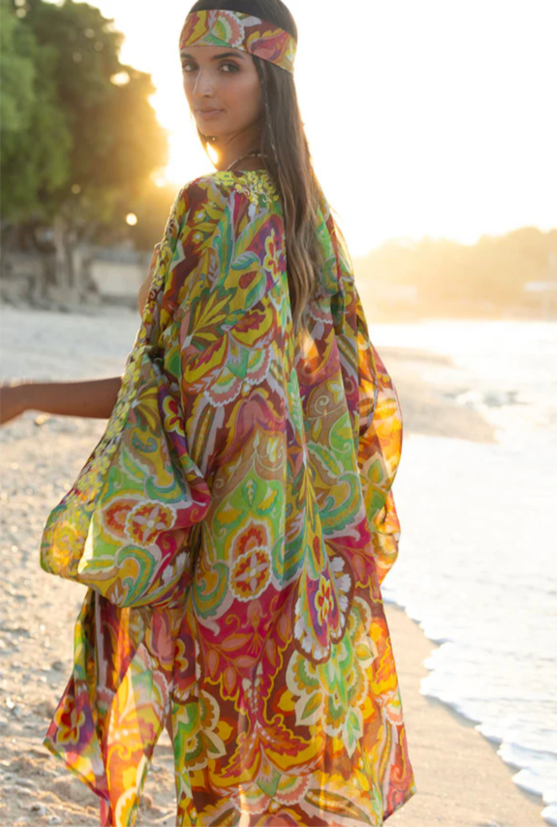 Miss June - Flame Kaftan - Yellow - EB-41
