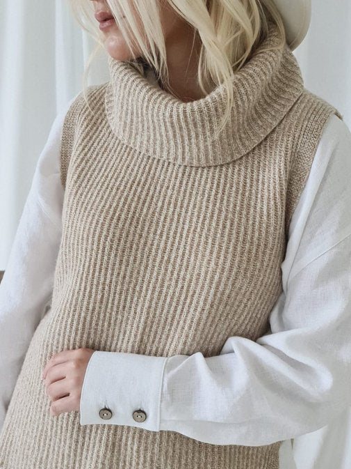 Bypias - Vestie Woollen Vest - Taupe
