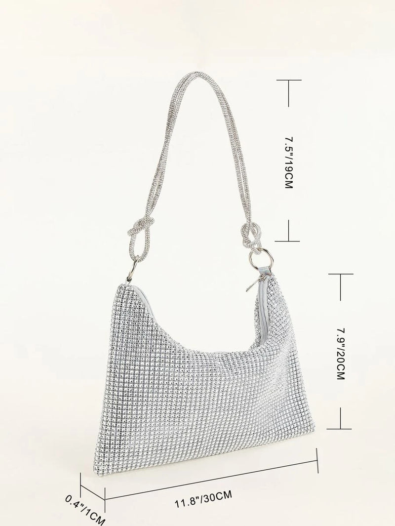 Jodi Maree Accessories Blue Diamanté Style Handbag / Clutch