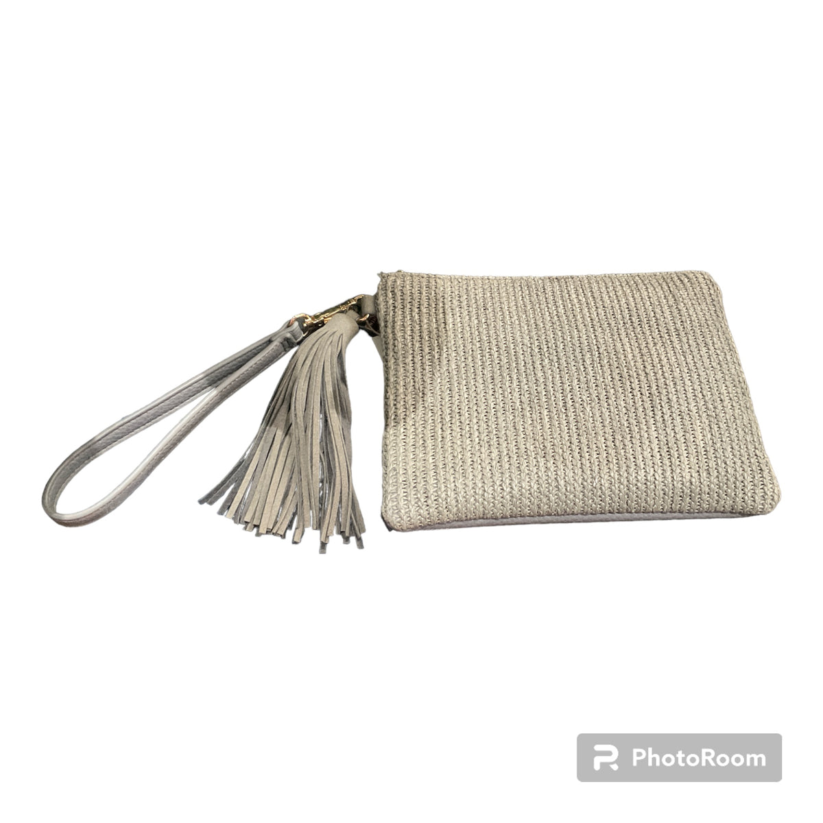 Adorne Vegan Leather And Braided Clutch With Tassle Detail AVD1301