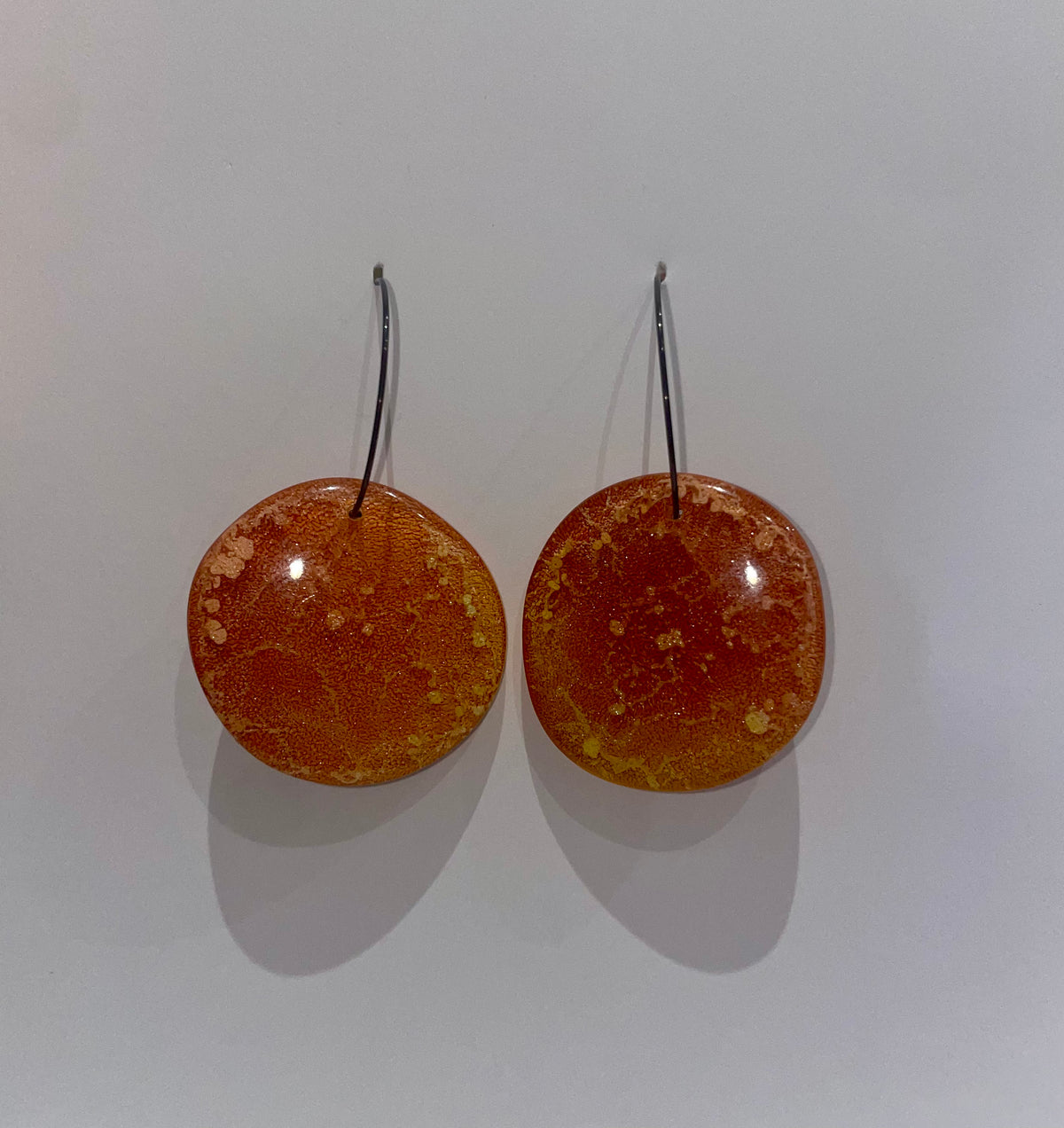 Jackie Brazil Sugar Resin Orange Round Earrings
