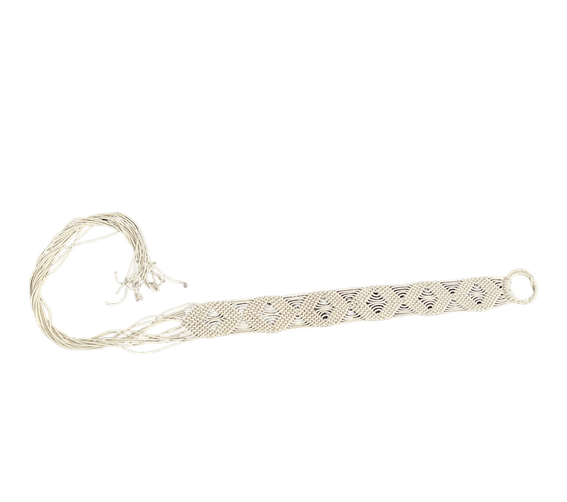 Adorne - Amelia Macrame Tie Belt - Cream 