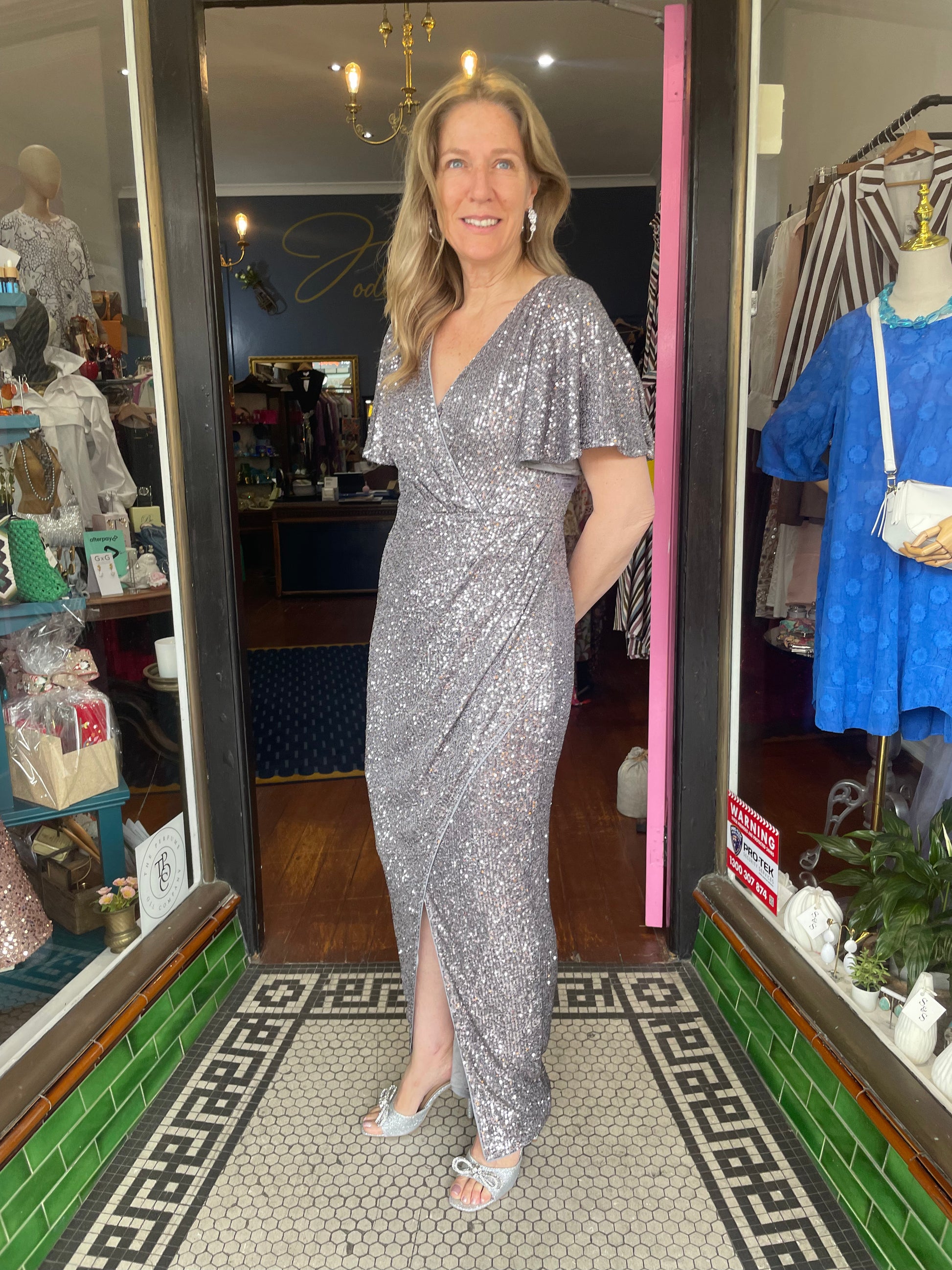 Romance The Label - Ariana Paris Maxi Dress - Silver 
