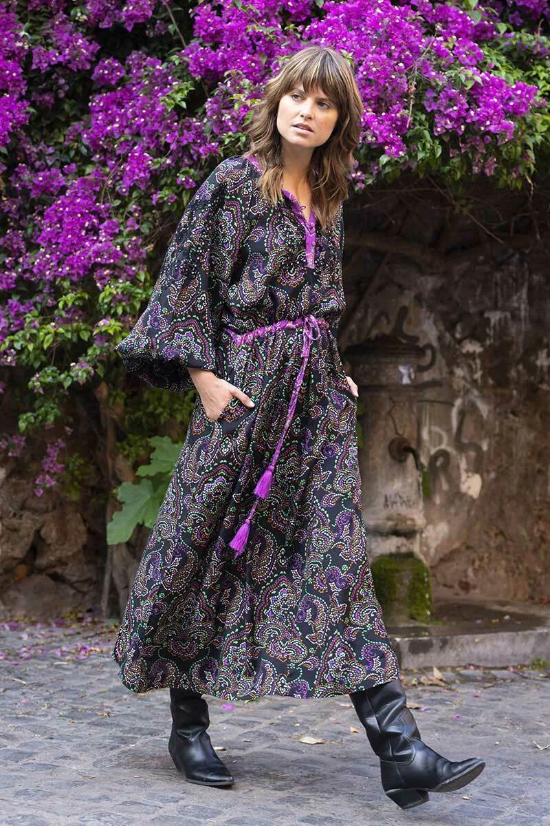 Miss June Paris - Paola Maxi Dress - Black - DA -30