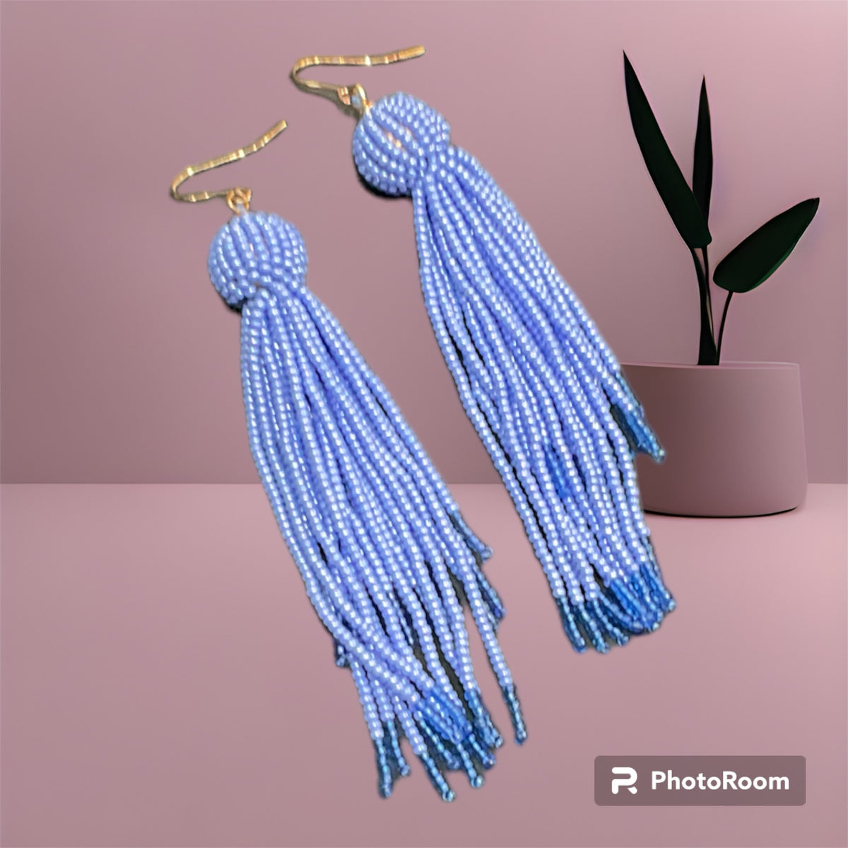 Adorne Blue Beaded Dangle Earrings