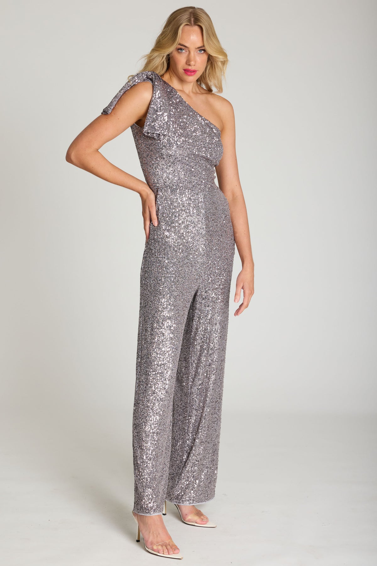 Romance The Label Ariana Jumpsuit Silver 