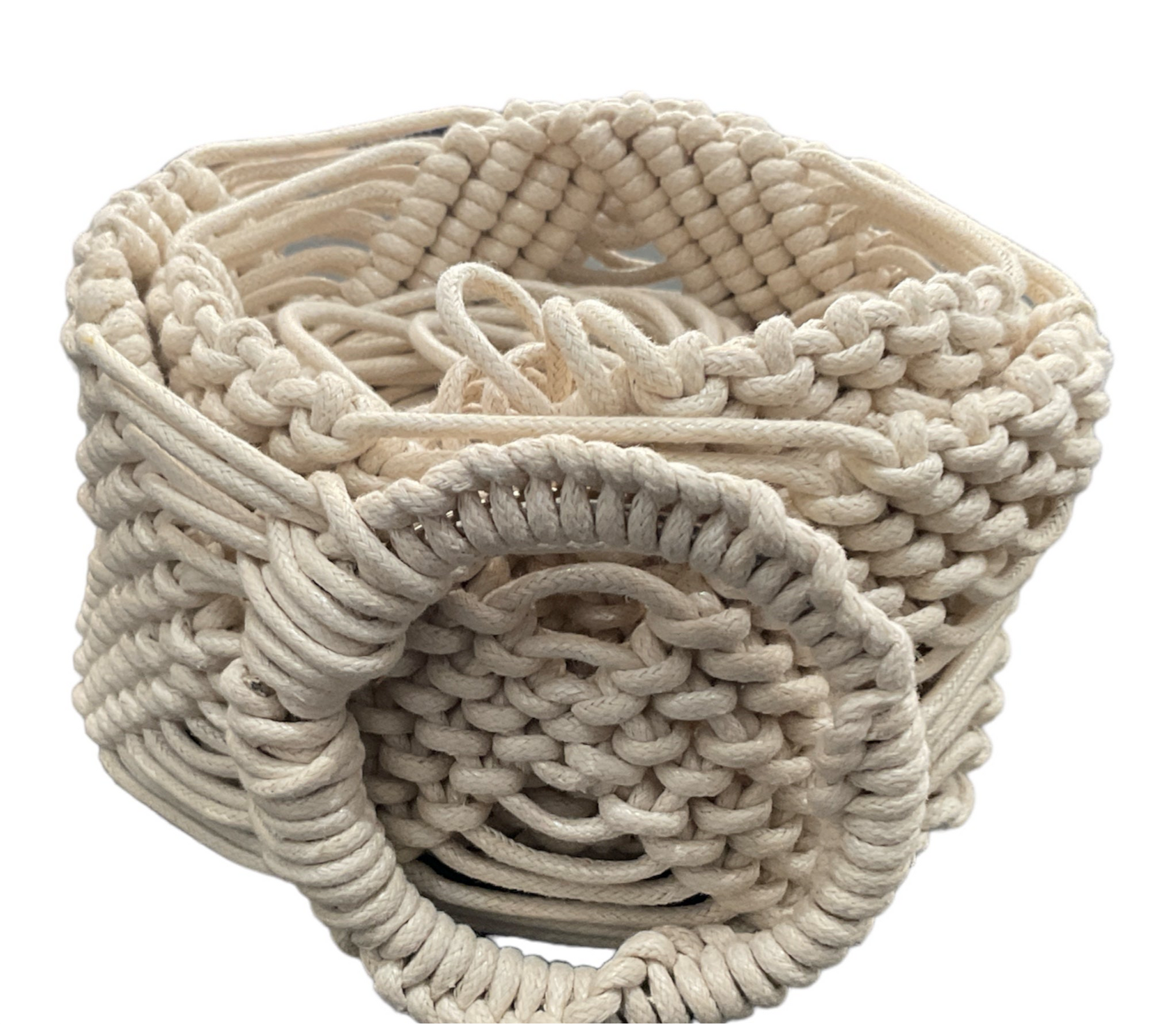 Adorne - Amelia Macrame Tie Belt - Cream 