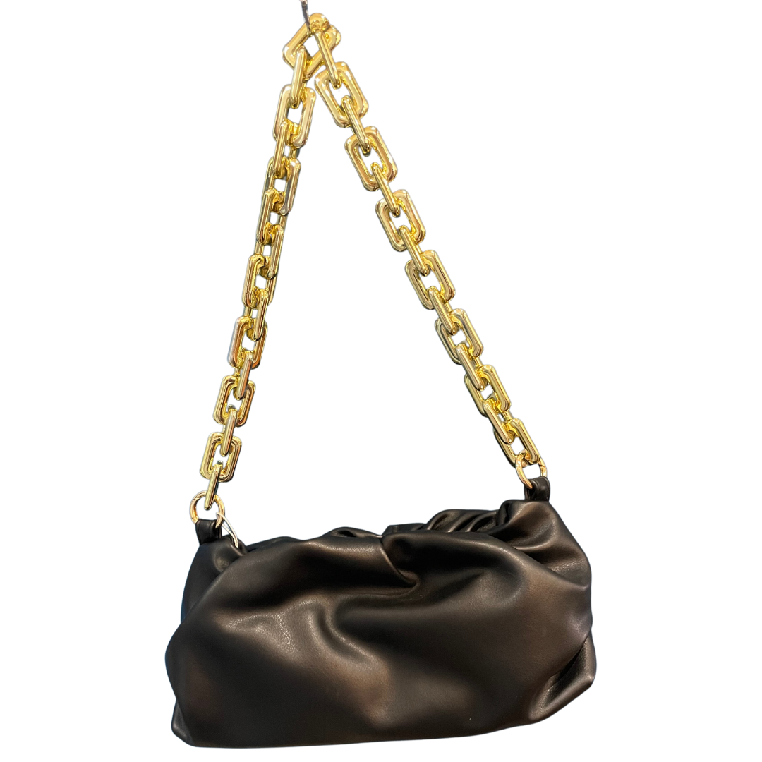 Honey Beau Black and Gold Chain Handbag HB001 Jodi Maree Fashion