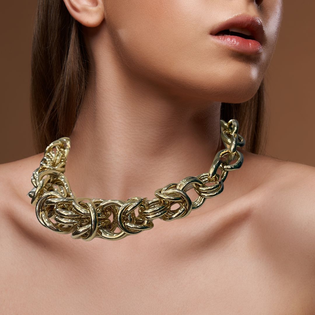 Adorne Gold Chain Necklace 