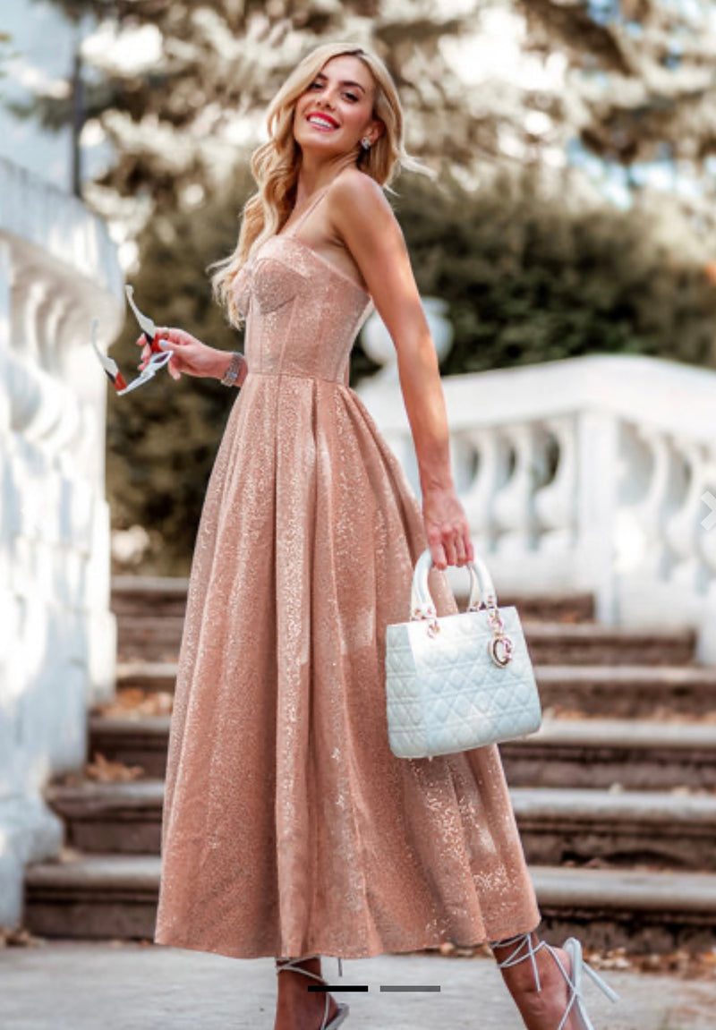 Tina Holly Gown - TK312 - Rose Gold 