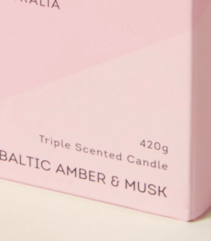 Be Enlightened Baltic Amber and Musk Candle 