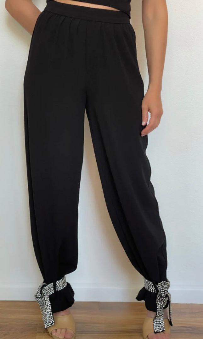 Secretly Posh Clothing - Rhinestone Embellished High Waisted Pants - B Jodi Maree Fashion Secretly Posh Clothing - Rhinestone Embellished High Waisted Pants - B Jodi Maree Fashion