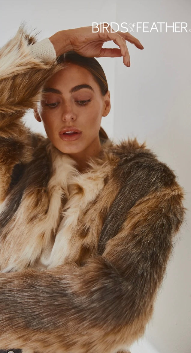 Birds Of A Feather Wildcat Faux Fur Jacket