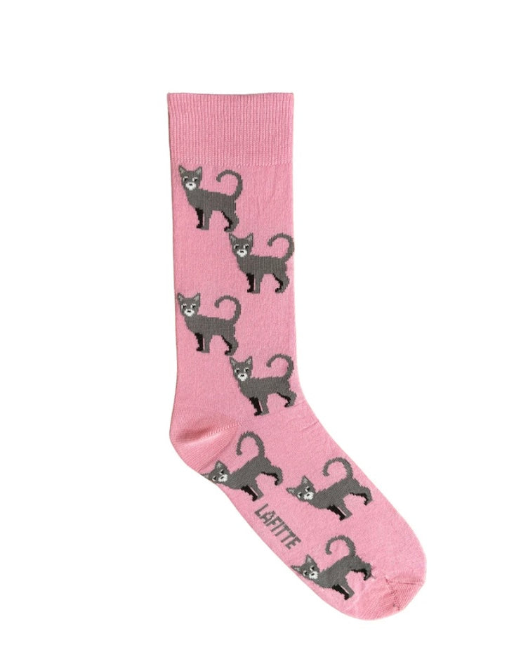 La Fitte - The Australian Sock Co - Cat Socks - Blush Pink