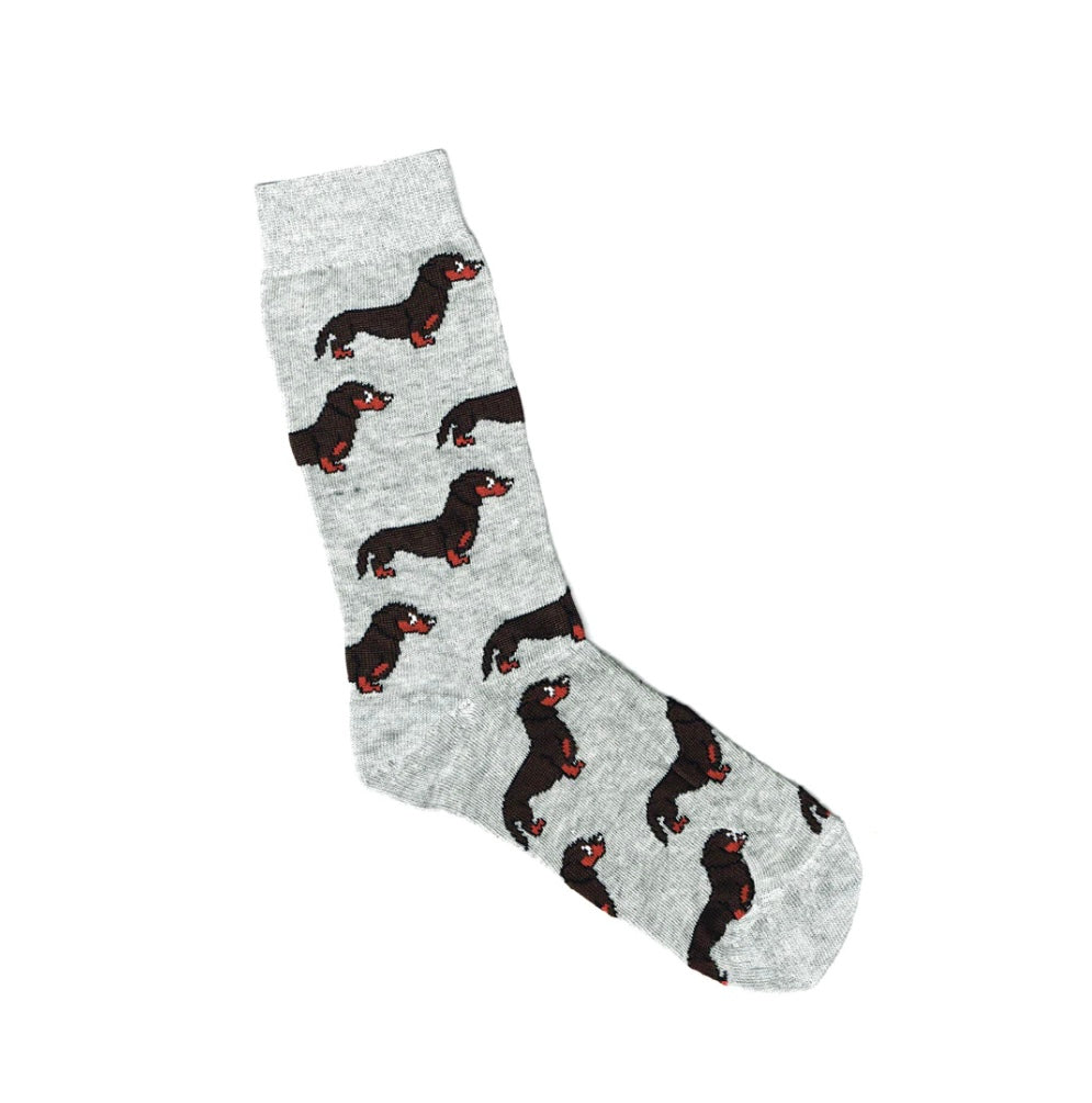La Fitte - The Australian Sock Co - Dachshunds Socks - Marle Grey